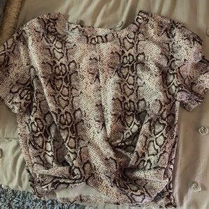 Snake skin crop top